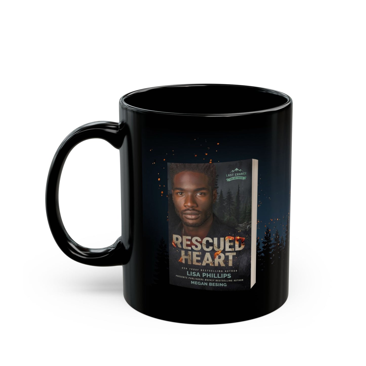 Rescued Heart- Black Mug 11oz