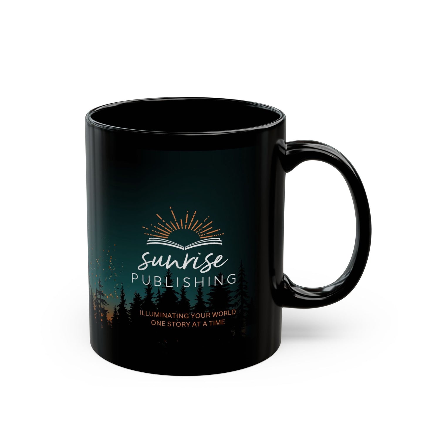 Burning Hearts- Black Mug 11oz