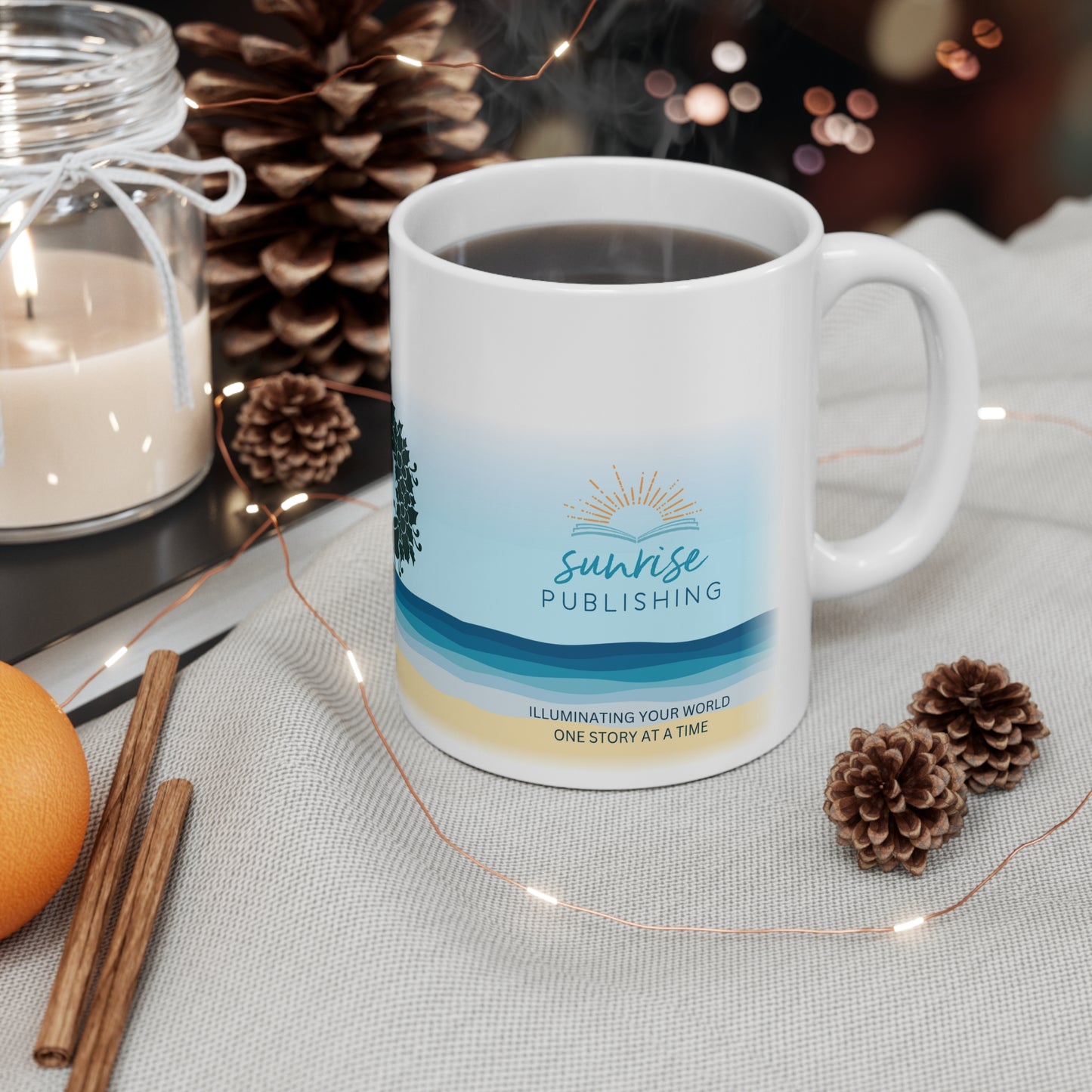 Jonathon Island-Meet Me at the Christmas Cottage - White Mug 11oz
