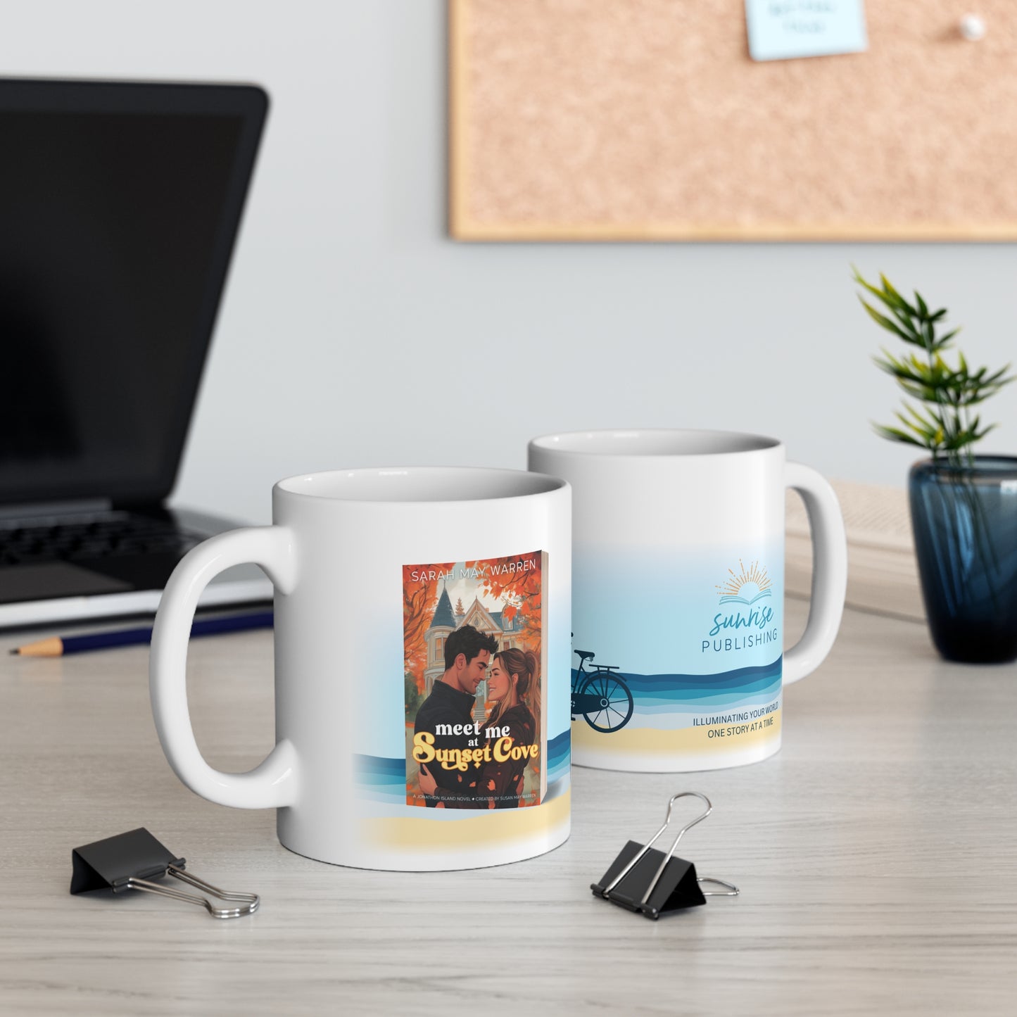 Jonathon Island-Meet Me at Sunset Cove - White Mug 11oz