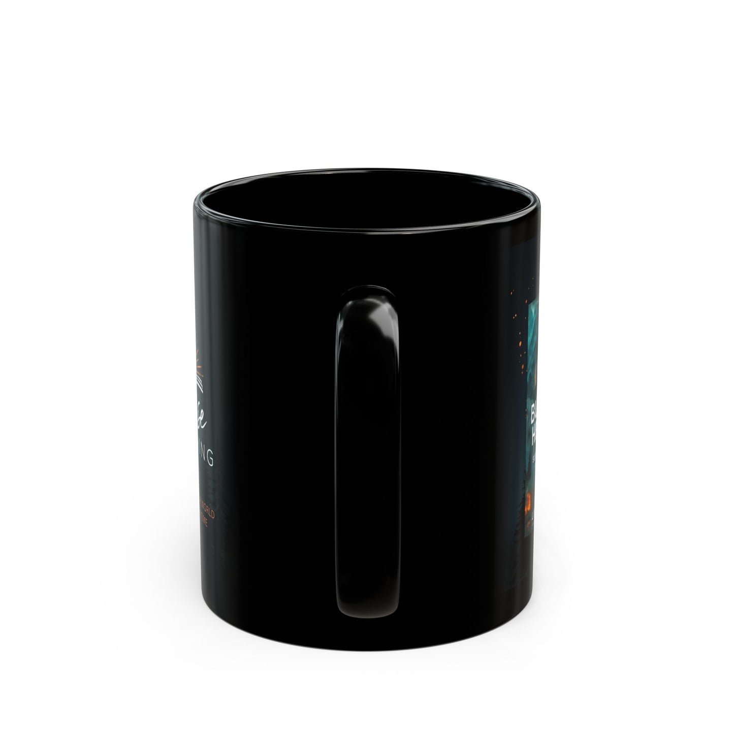 Burning Hearts- Black Mug 11oz