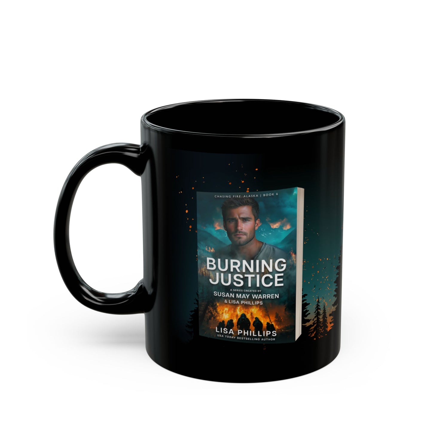 Burning Justice- Black Mug 11oz