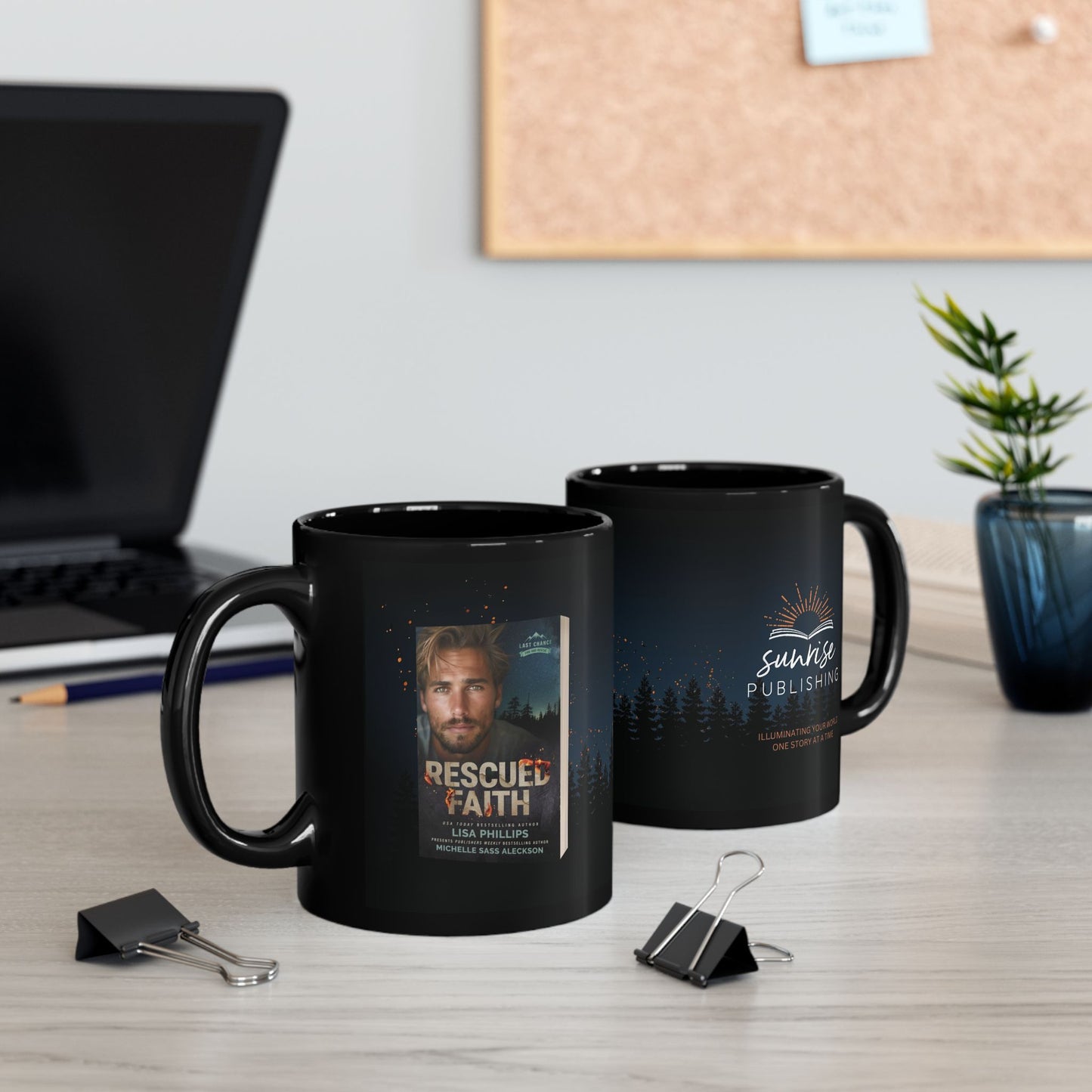 Rescued Faith - Black Mug 11oz