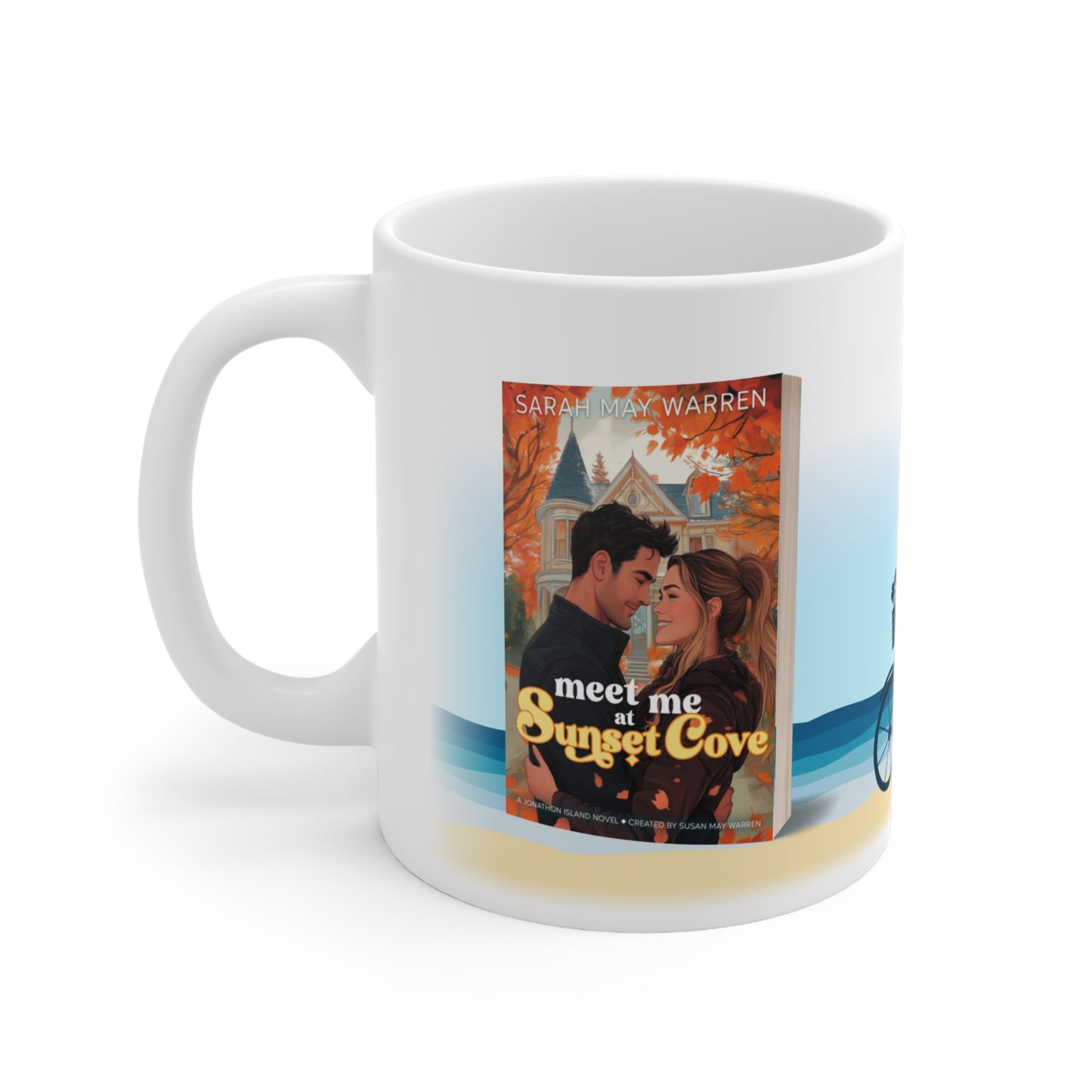 Jonathon Island-Meet Me at Sunset Cove - White Mug 11oz