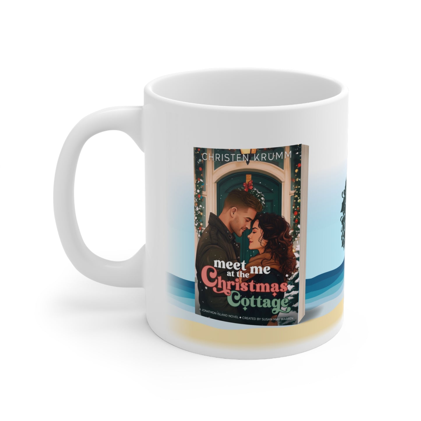 Jonathon Island-Meet Me at the Christmas Cottage - White Mug 11oz
