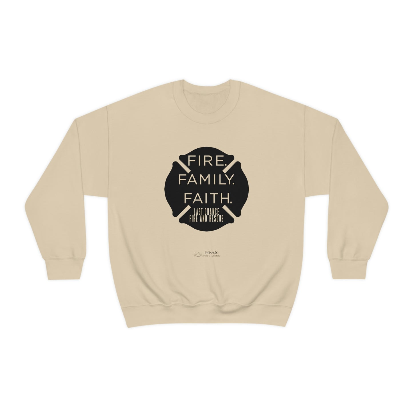 "Fire. Family. Faith." - Unisex Heavy Blend™ Crewneck Sweatshirt