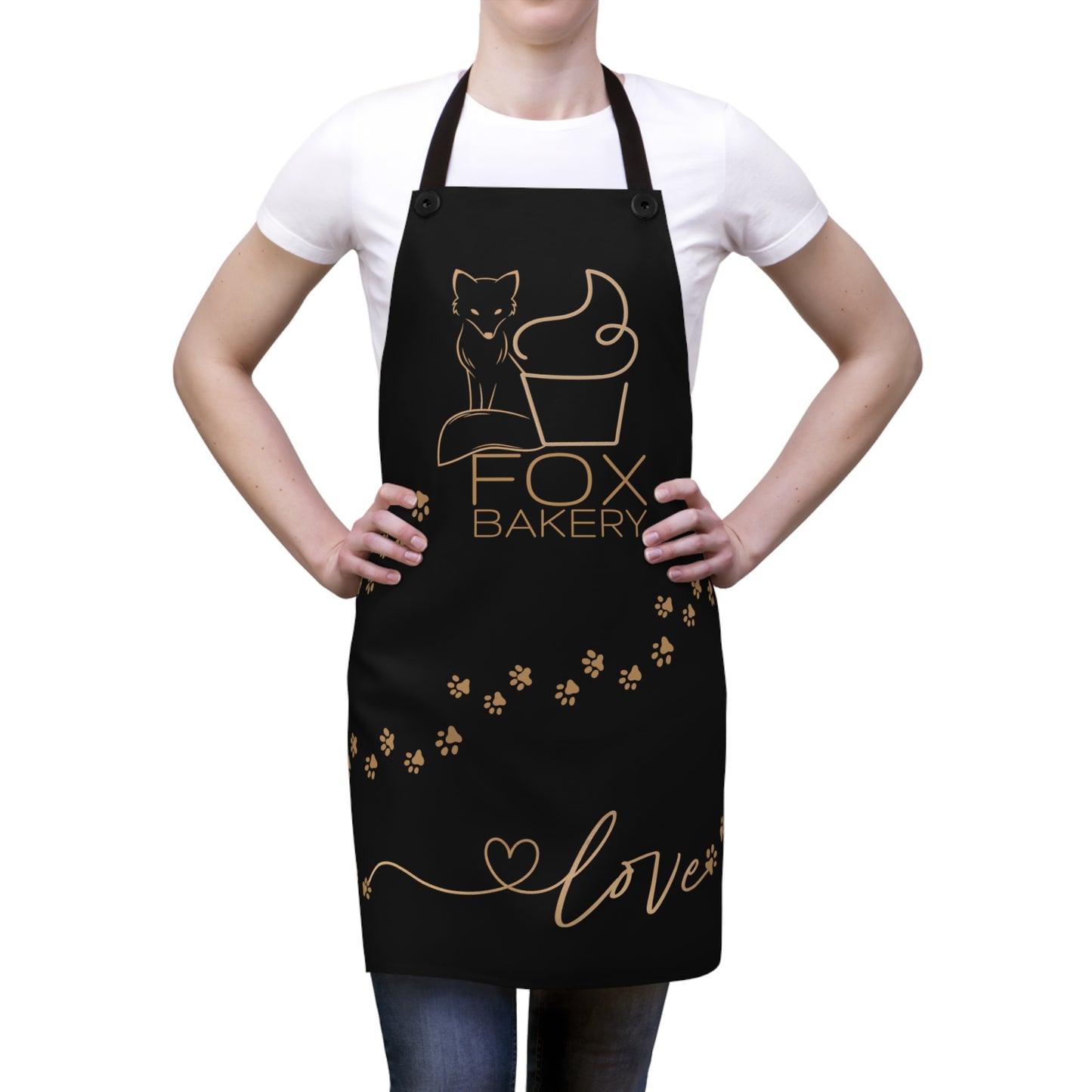 Fox Bakery Apron - BLACK