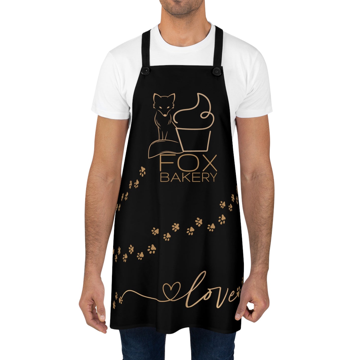 Fox Bakery Apron - BLACK