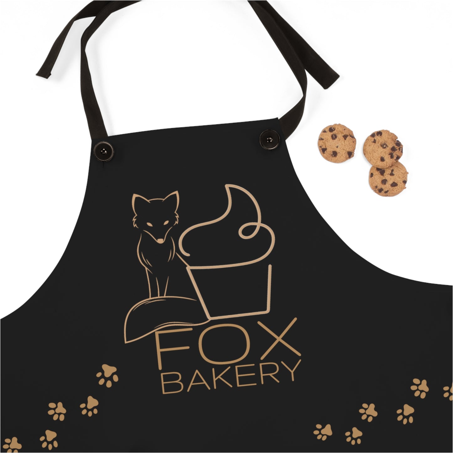 Fox Bakery Apron - BLACK