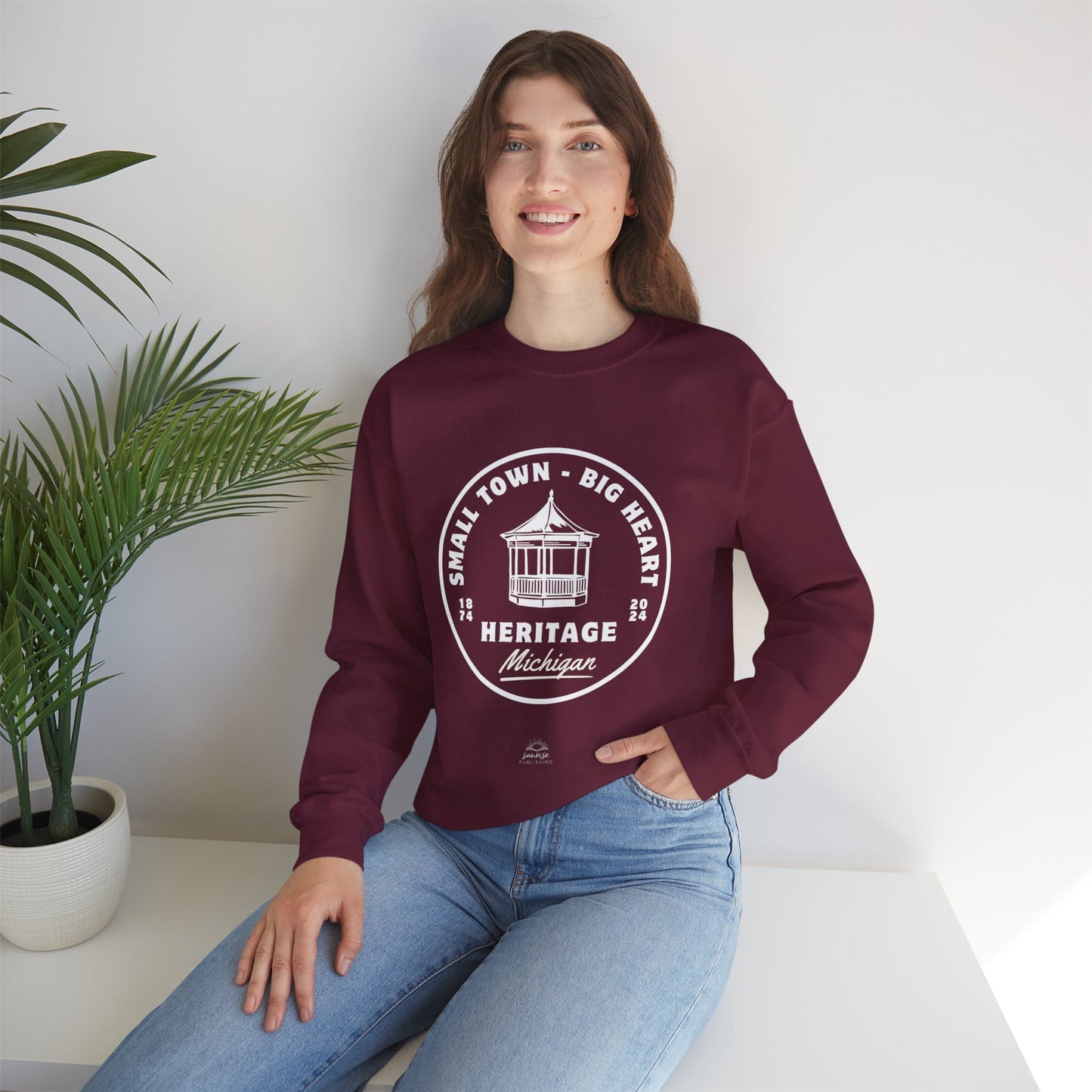 Small Town-Big Heart - Heritage- Unisex Heavy Blend™ Crewneck Sweatshirt