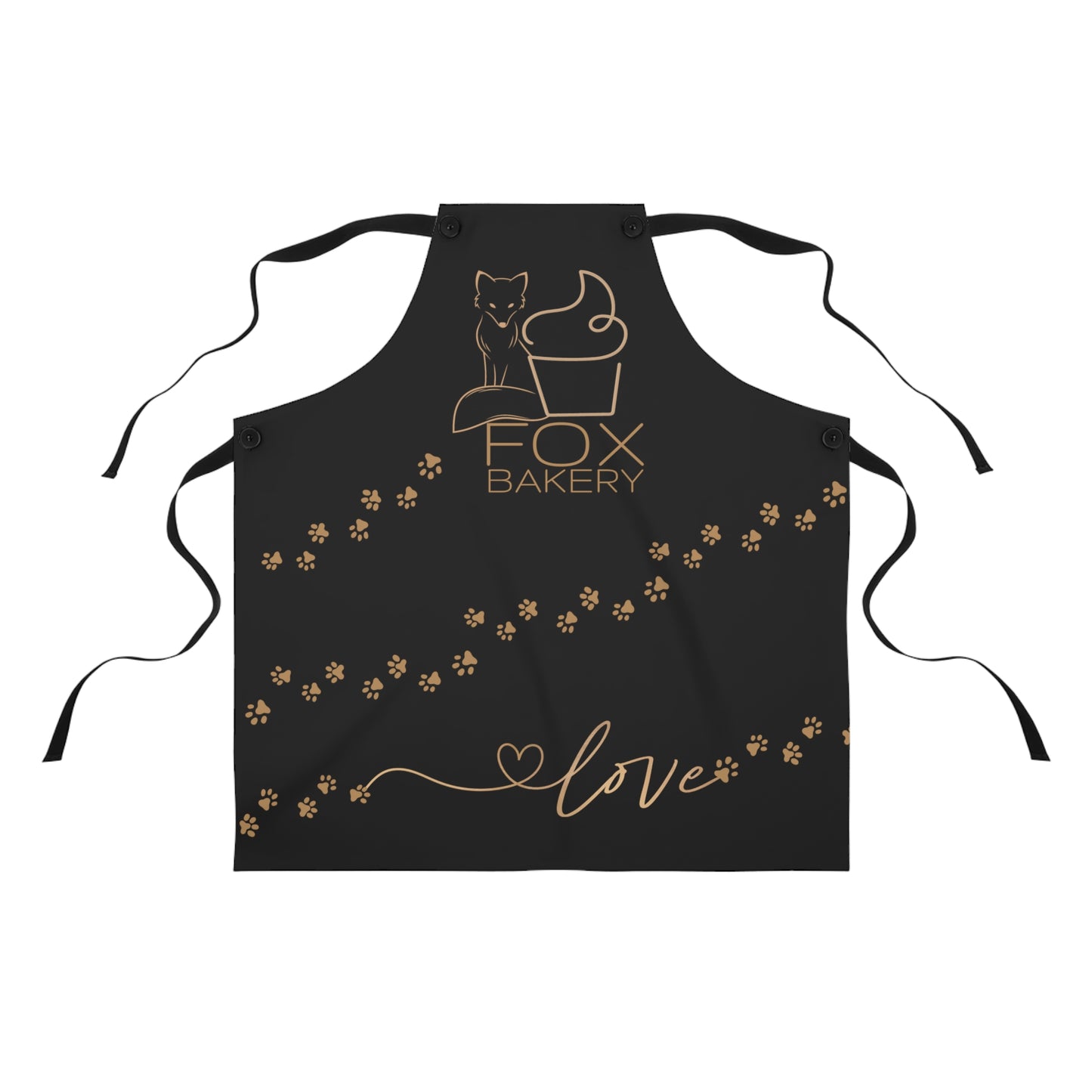 Fox Bakery Apron - BLACK