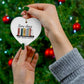 "Snow days are book days" Ceramic Ornament