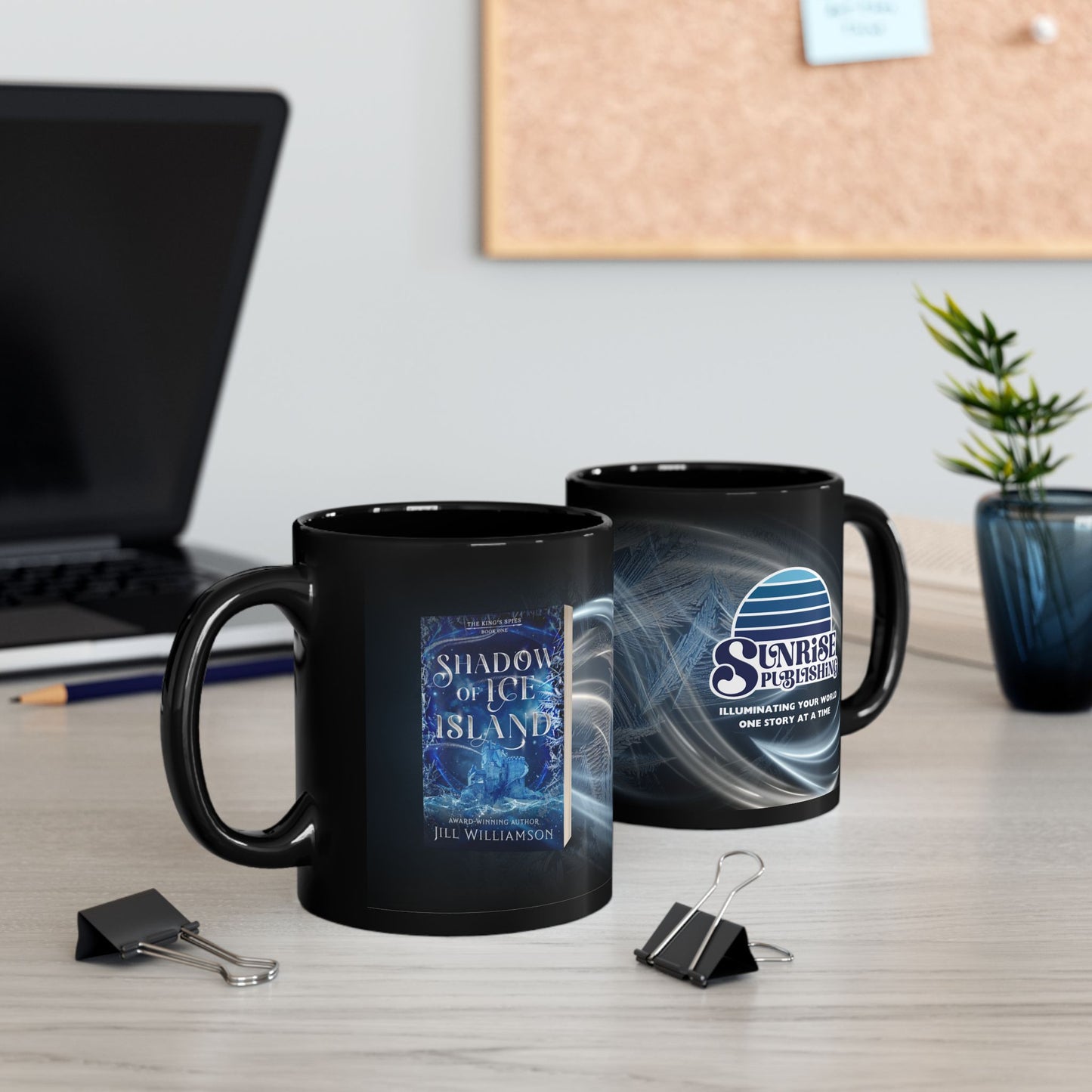 Shadow of Ice Island- Black Mug 11oz