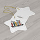 "Snow days are book days" Ceramic Ornament