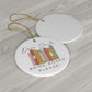 "Dear Santa, bring books please." Ceramic Ornament