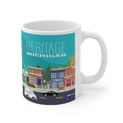 Whish You Were Here - Town of Heritage - White Mug 11oz