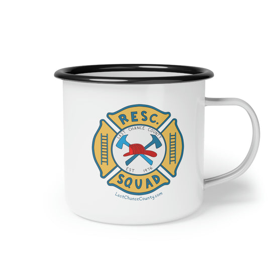 Last Chance County Rescue Emblem - Enamel Camp Cup