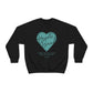 Hearts Bend "Where the tea is sweet and love blooms." - Unisex Heavy Blend™ Crewneck Sweatshirt