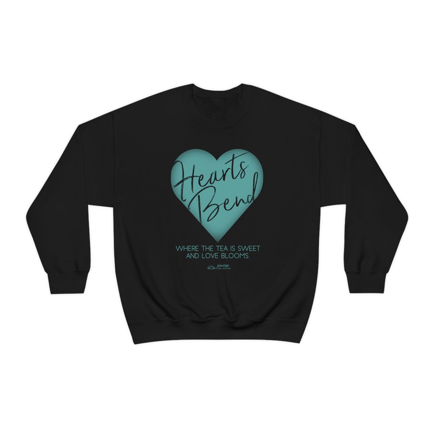 Hearts Bend "Where the tea is sweet and love blooms." - Unisex Heavy Blend™ Crewneck Sweatshirt