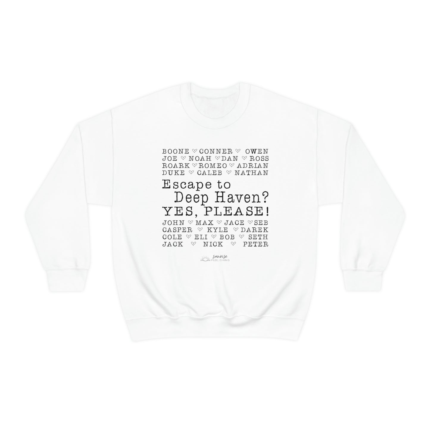 "Escape to Deep Haven?" - Unisex Heavy Blend™ Crewneck Sweatshirt