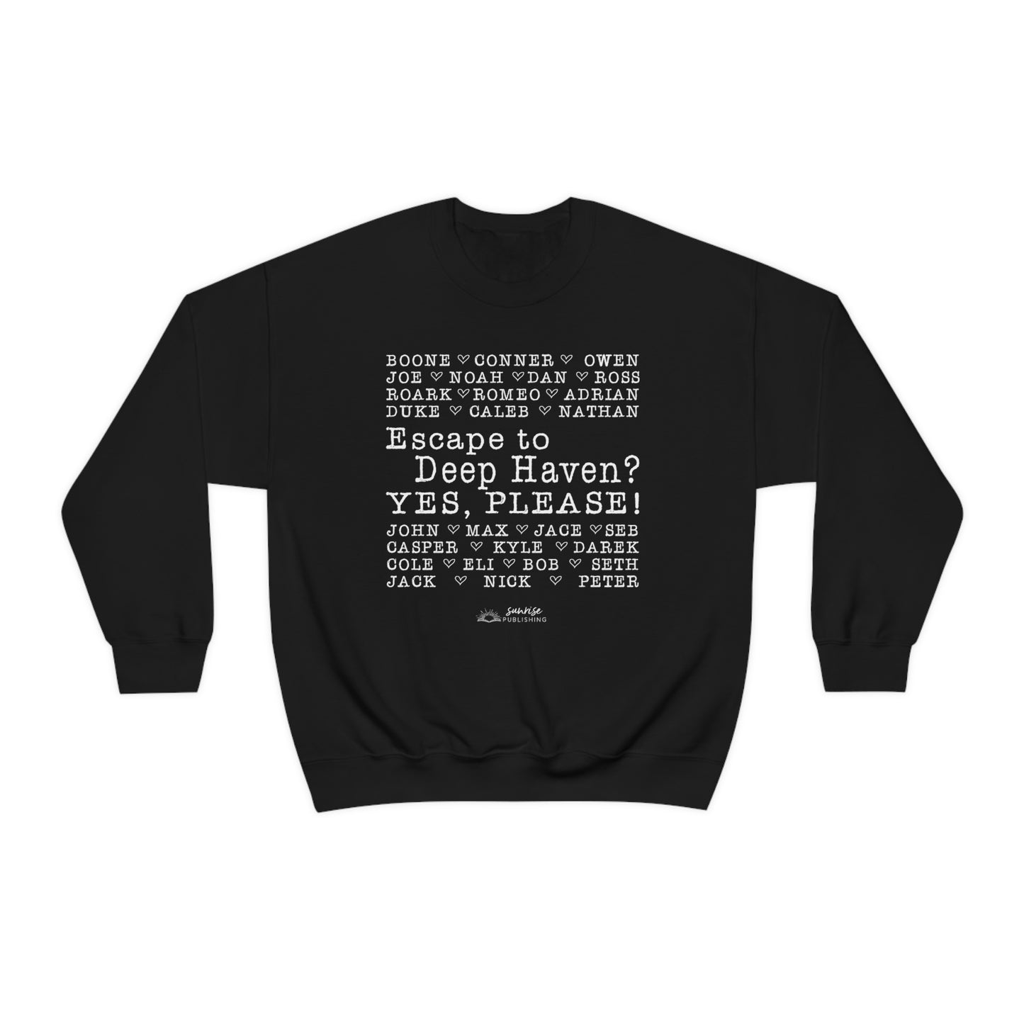 "Escape to Deep Haven?" - Unisex Heavy Blend™ Crewneck Sweatshirt