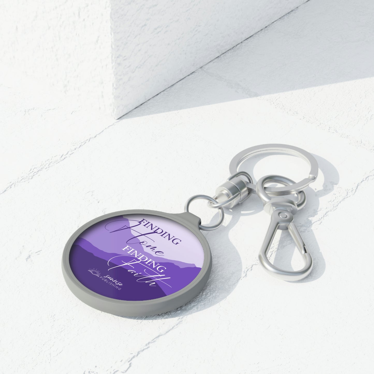 Big Sky Amish "Finding Home Finding Faith" [PURPLE] - Keyring Tag