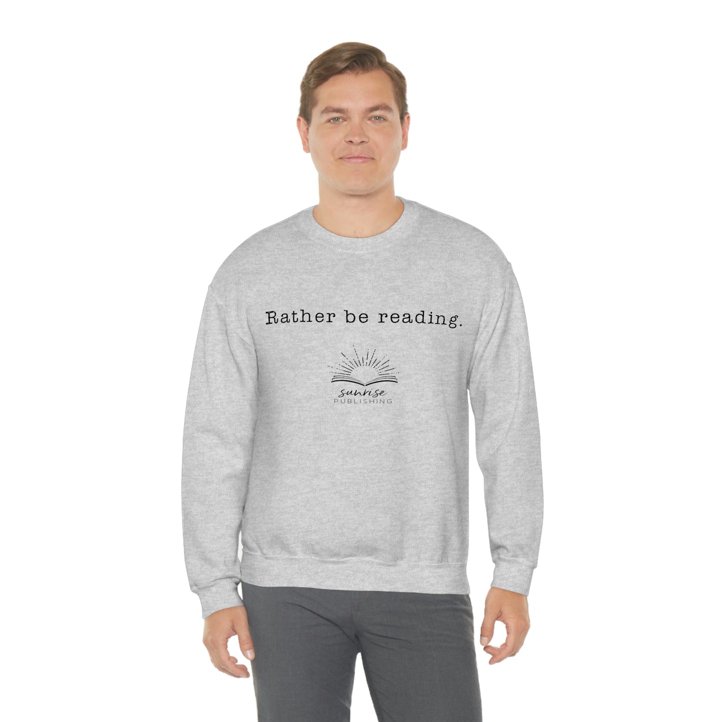 "Rather be reading." - Unisex Heavy Blend™ Crewneck Sweatshirt