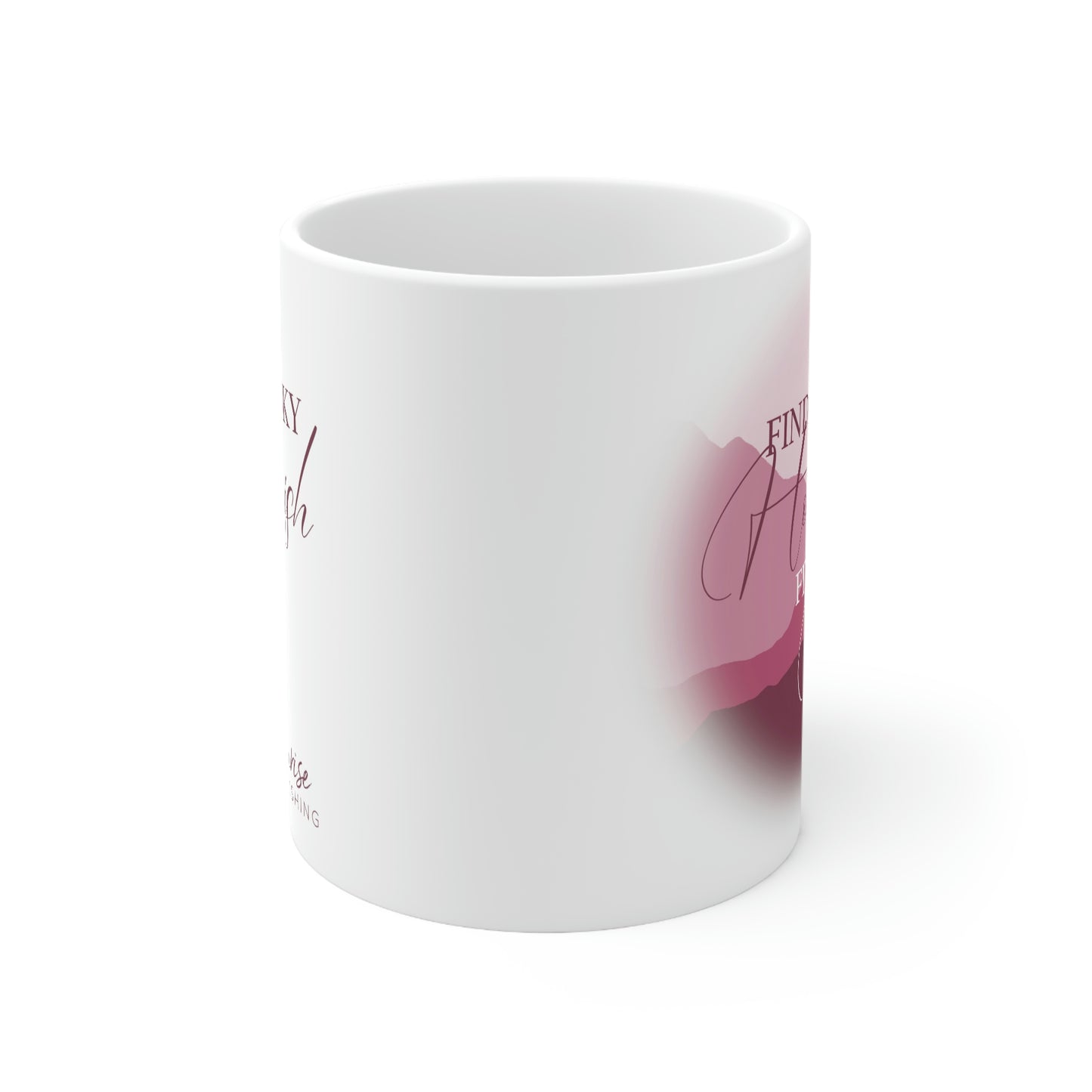 "Finding Home Finding Faith." [PINK] - White Mug 11oz