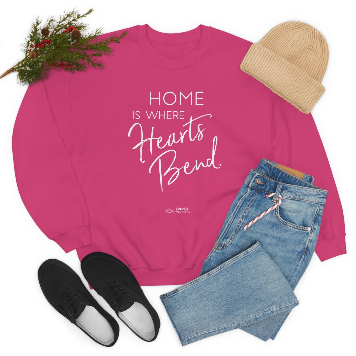 "Home is where the Heart Bends." - Unisex Heavy Blend™ Crewneck Sweatshirt