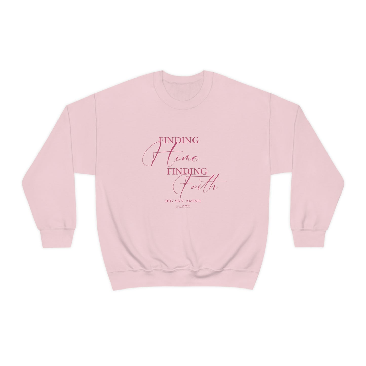 Big Sky Amish "Finding Home Finding Faith" - Unisex Heavy Blend™ Crewneck Sweatshirt