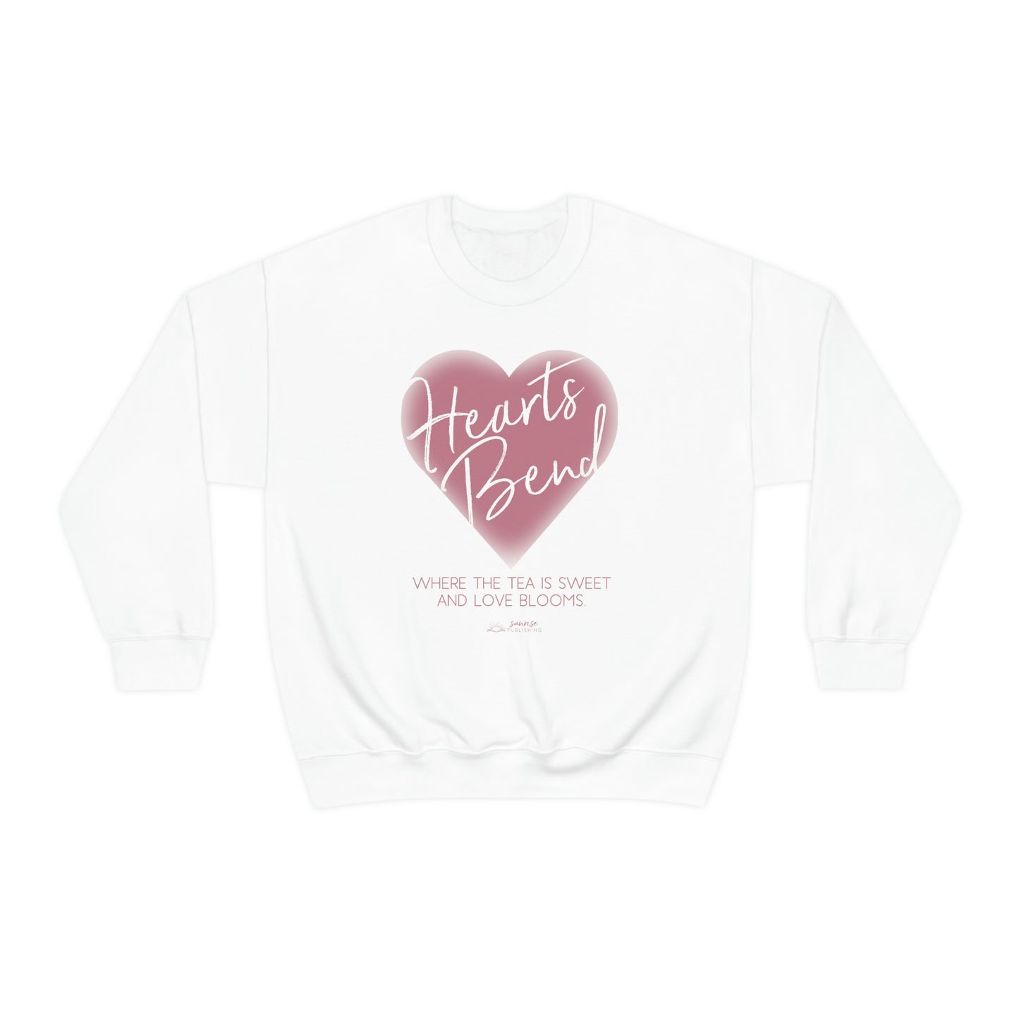 Hearts Bend "Where the tea is sweet and love blooms." - Unisex Heavy Blend™ Crewneck Sweatshirt