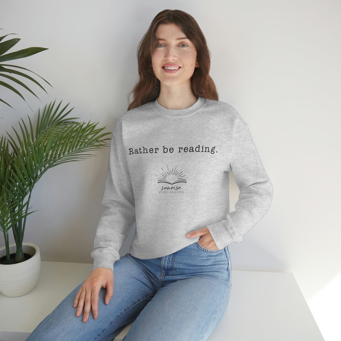 "Rather be reading." - Unisex Heavy Blend™ Crewneck Sweatshirt