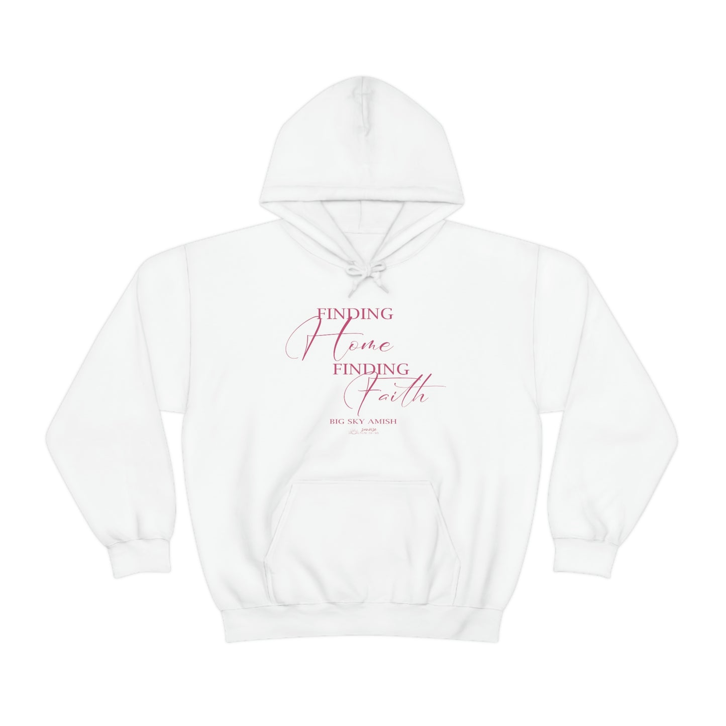 Big Sky Amish "Finding Home Finding Faith" - Heavy Blend™ Hooded Sweatshirt