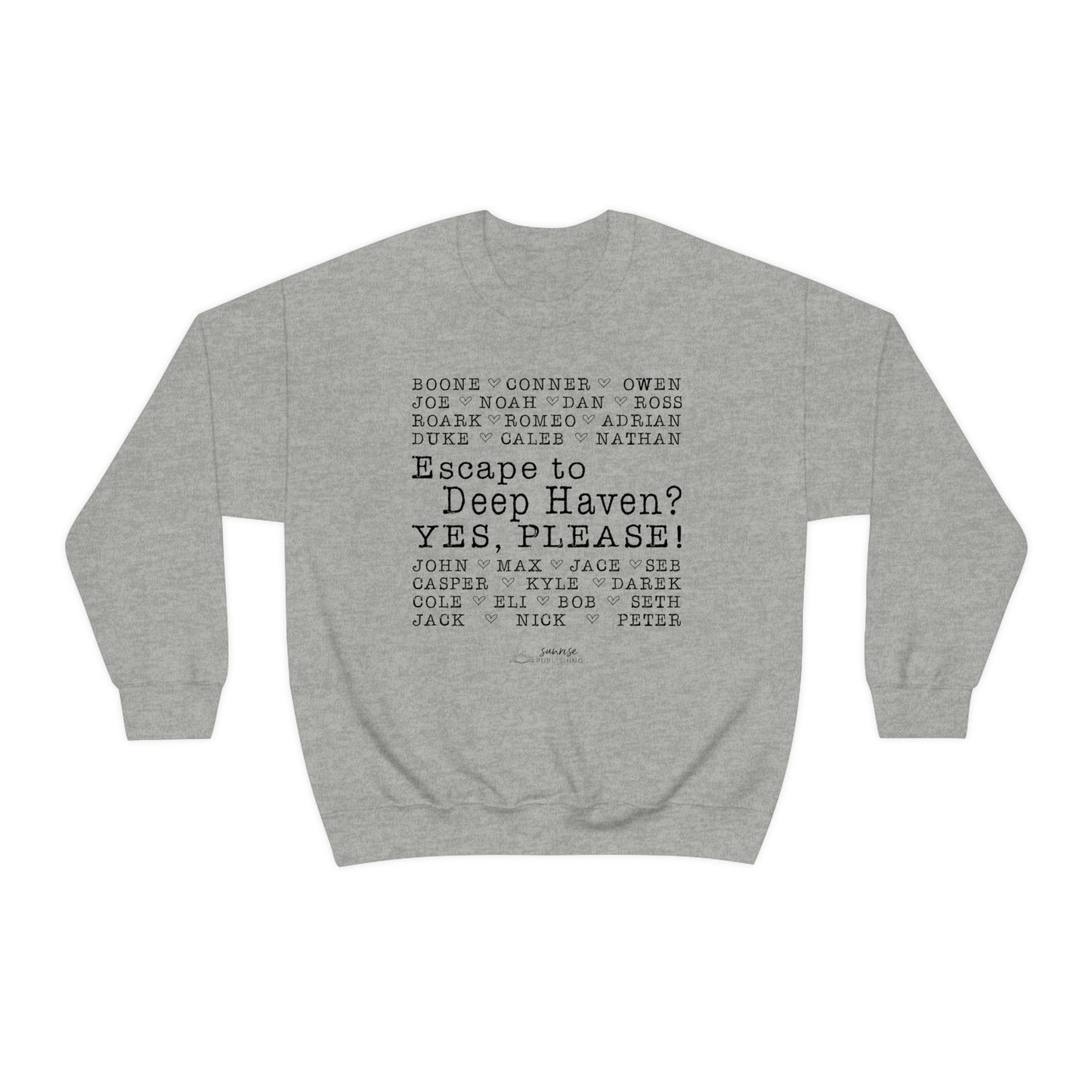 "Escape to Deep Haven?" - Unisex Heavy Blend™ Crewneck Sweatshirt