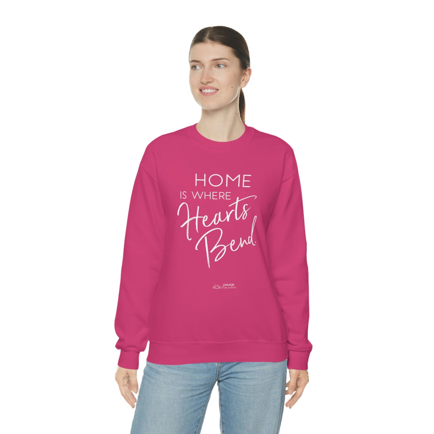 "Home is where the Heart Bends." - Unisex Heavy Blend™ Crewneck Sweatshirt