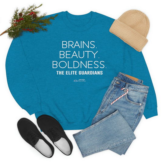 Elite Guardians "Brains. Beauty. Boldness." - Unisex Heavy Blend™ Crewneck Sweatshirt