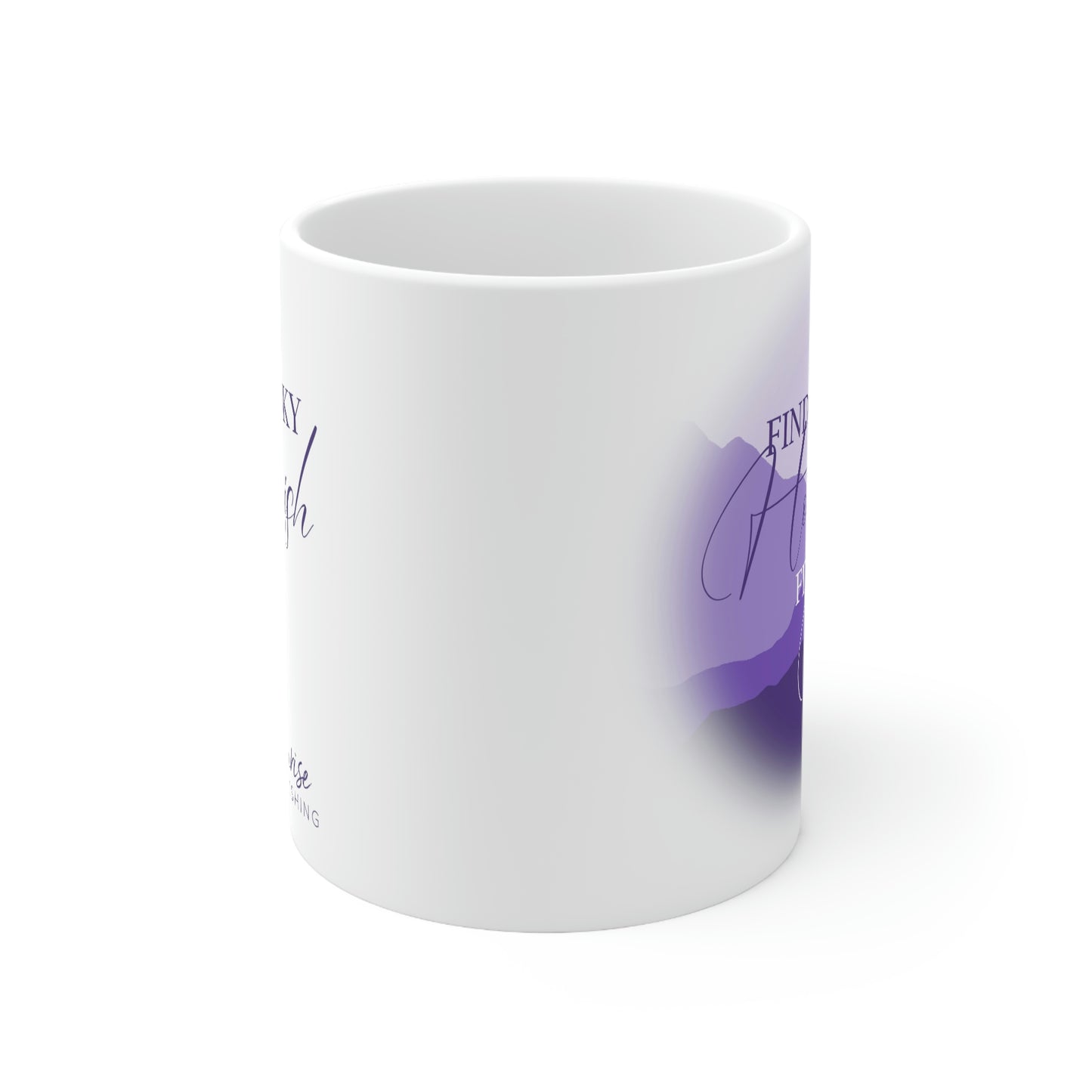 "Finding Home Finding Faith." [PURPLE] - White Mug 11oz