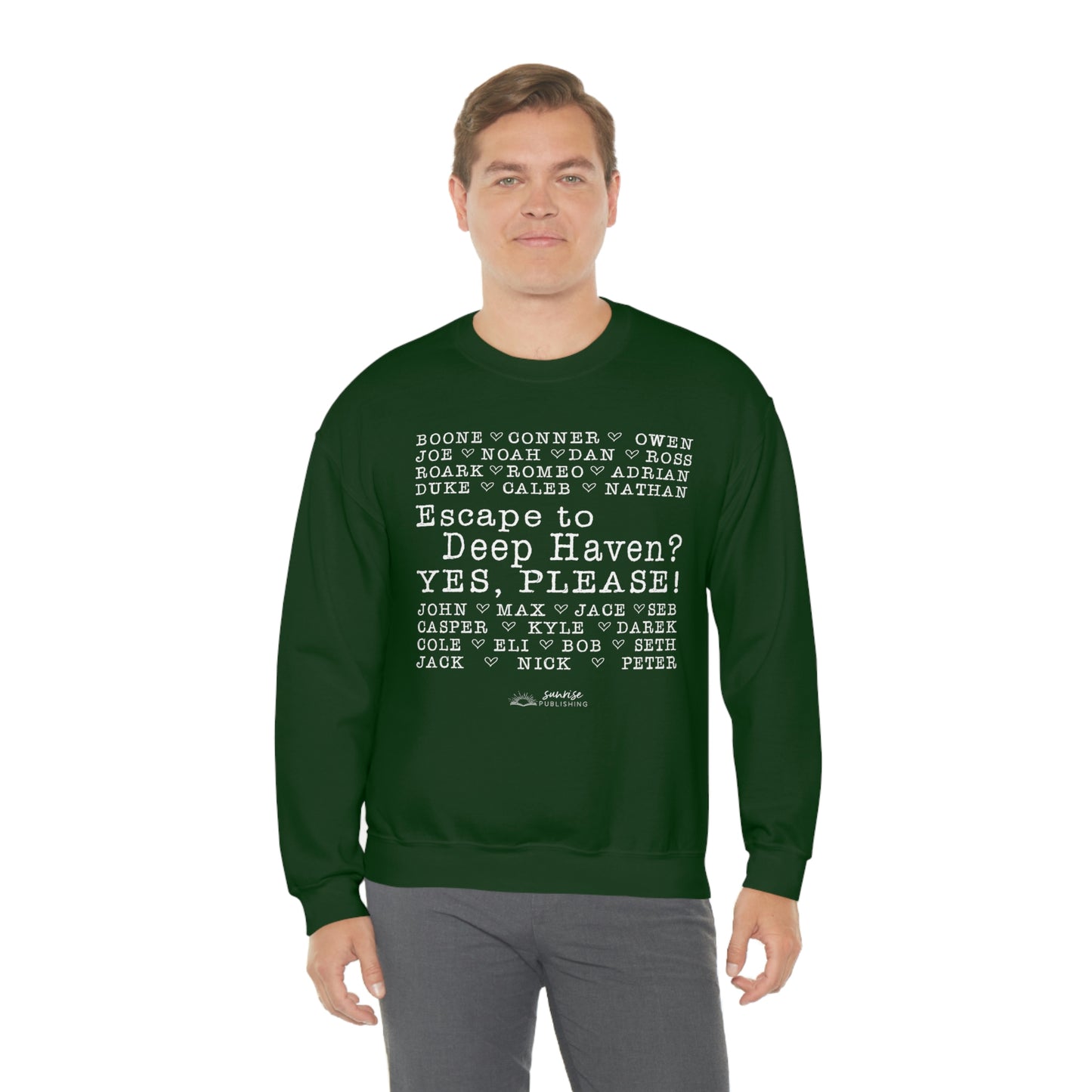 "Escape to Deep Haven?" - Unisex Heavy Blend™ Crewneck Sweatshirt