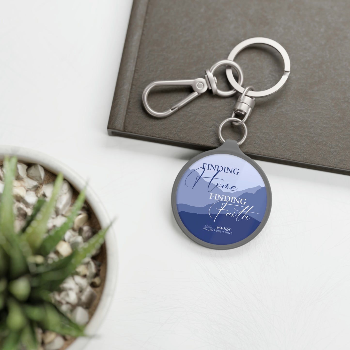 Copy of Big Sky Amish "Finding Home Finding Faith" [BLUE] - Keyring Tag