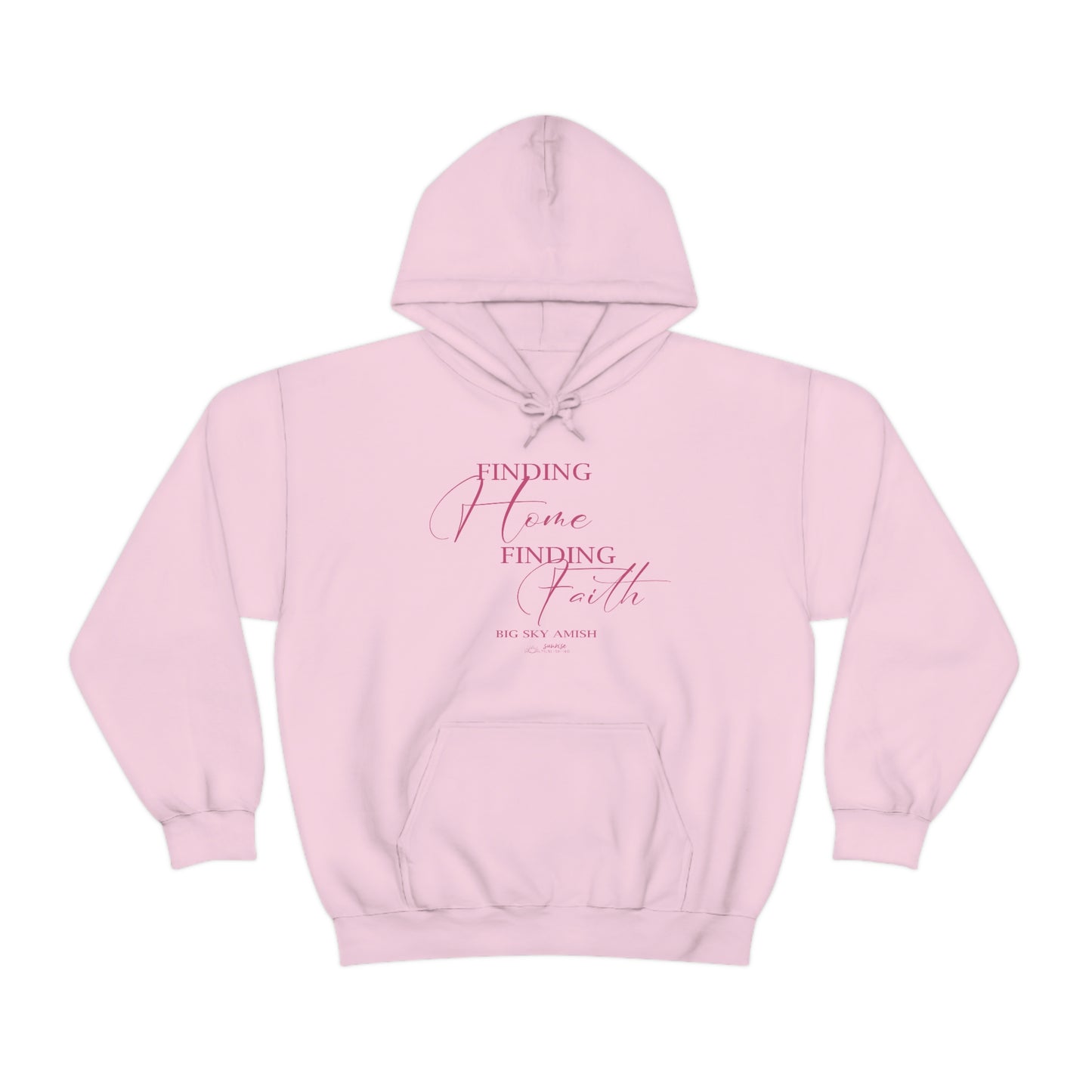 Big Sky Amish "Finding Home Finding Faith" - Heavy Blend™ Hooded Sweatshirt