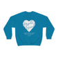 Hearts Bend "Where the tea is sweet and love blooms." - Unisex Heavy Blend™ Crewneck Sweatshirt