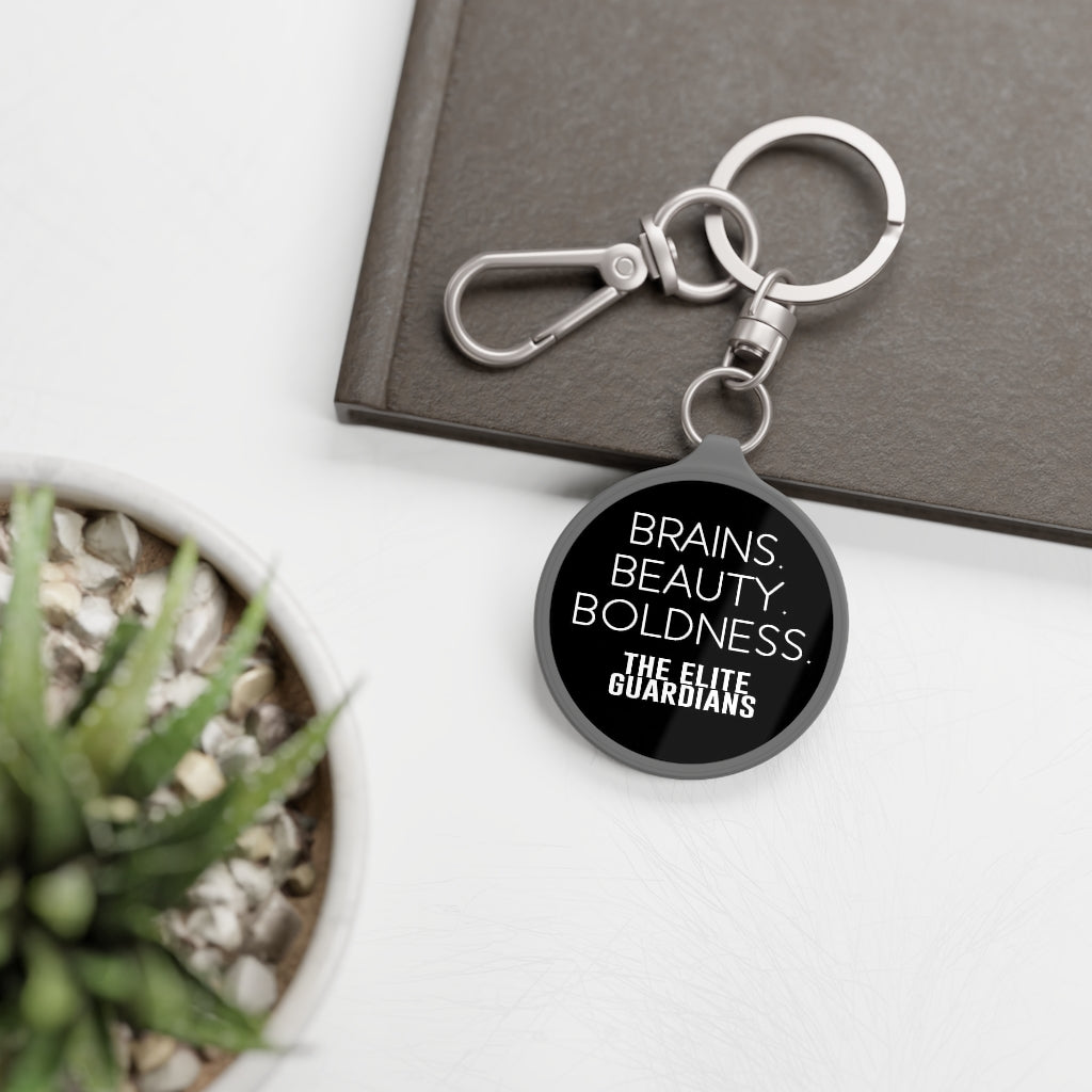 Elite Guardians "Brains. Beauty. Boldness." - Keyring Tag