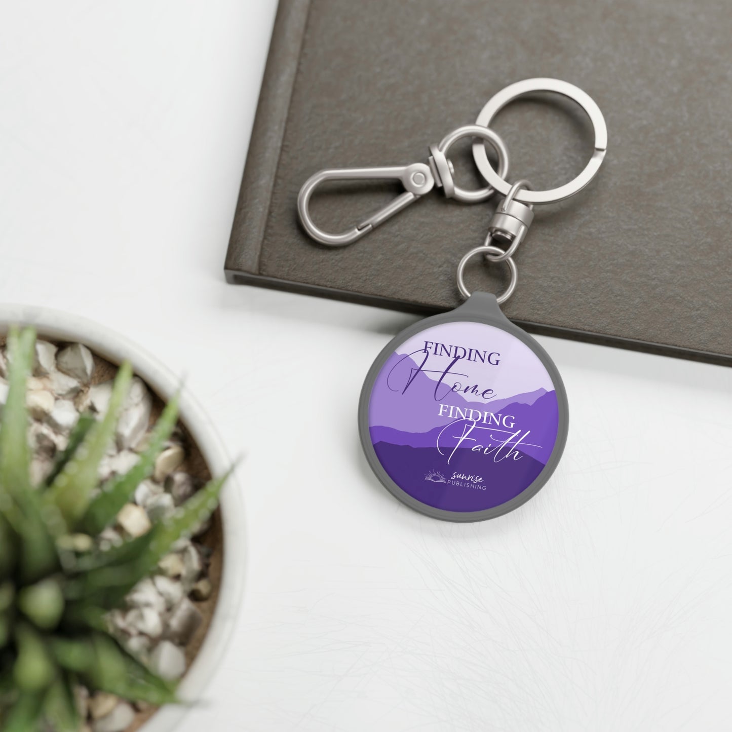 Big Sky Amish "Finding Home Finding Faith" [PURPLE] - Keyring Tag