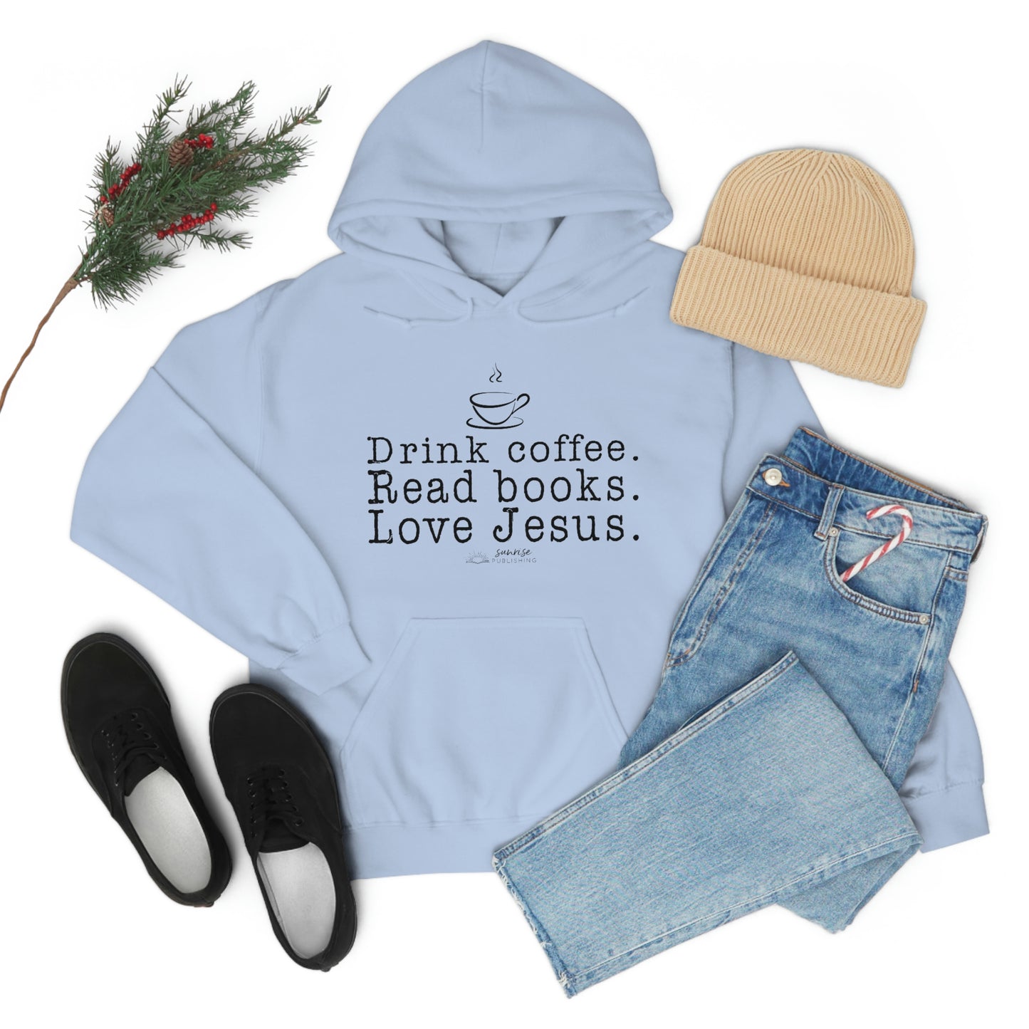 "Drink coffee. Read books. Love Jesus." - Heavy Blend™ Hooded Sweatshirt