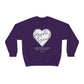 Hearts Bend "Where the tea is sweet and love blooms." - Unisex Heavy Blend™ Crewneck Sweatshirt