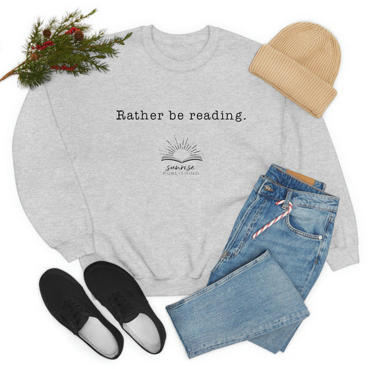 "Rather be reading." - Unisex Heavy Blend™ Crewneck Sweatshirt
