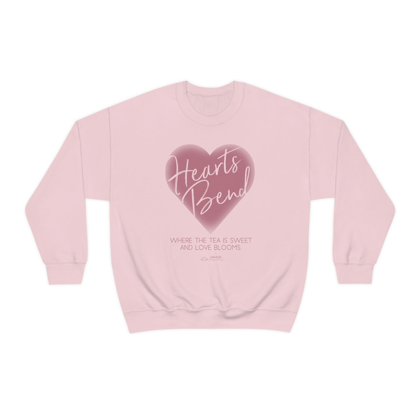 Hearts Bend "Where the tea is sweet and love blooms." - Unisex Heavy Blend™ Crewneck Sweatshirt