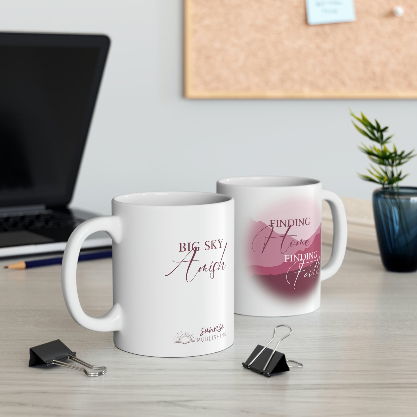 "Finding Home Finding Faith." [PINK] - White Mug 11oz