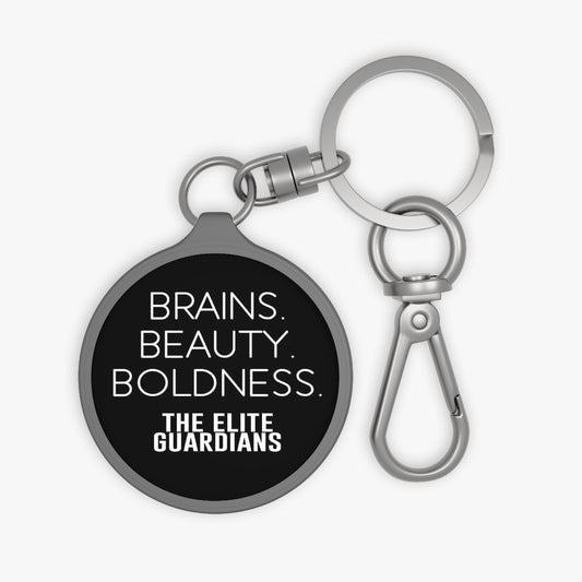 Elite Guardians "Brains. Beauty. Boldness." - Keyring Tag