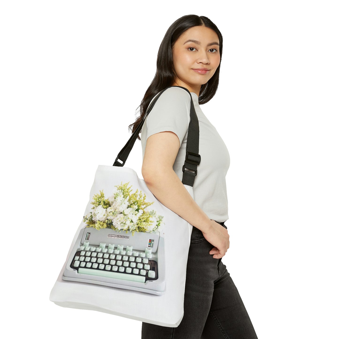 "Read. Write. live."  - Adjustable Tote Bag